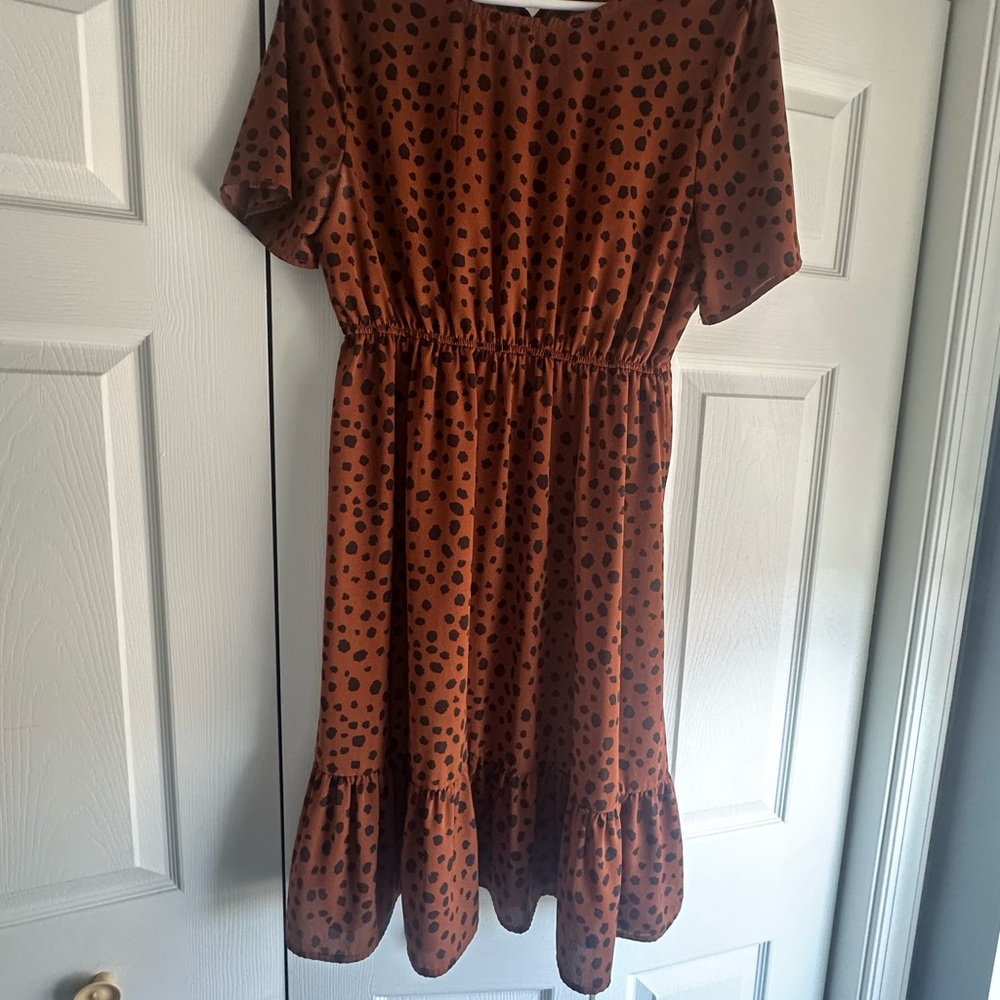 Brown Polka Dot Dress